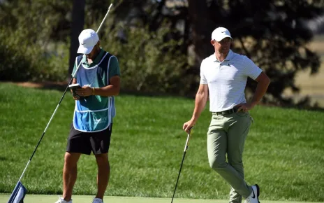 Rory McIlroy flings club into water during Round 2 of BMW