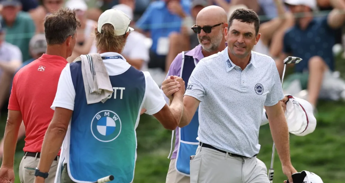 Keegan Bradley manages lead at PGA Tour’s BMW Championship