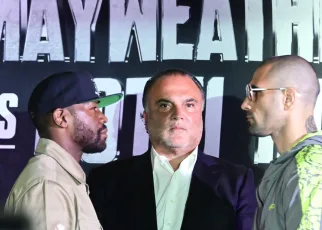 Staredown! Floyd Mayweather Jr. vs John Gotti 2 final face off video