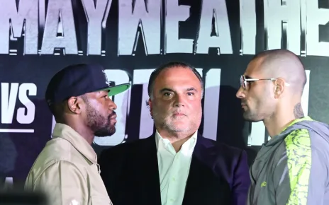 Staredown! Floyd Mayweather Jr. vs John Gotti 2 final face off video