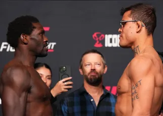 Face off! Jared Cannonier vs. Caio Borralho staredown video from UFC Vegas 96 weigh ins