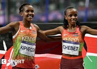 Paris 2024: Kenya’s Beatrice Chebet wins 5,000m gold as Kipyegon gets silver