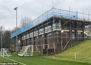 The ‘zombie movie set’ of a training ground hosting Man United: Red Devils return to old crumbling, neglected HQ ‘The Cliff’ for kit release video… months after human remains were found nearby