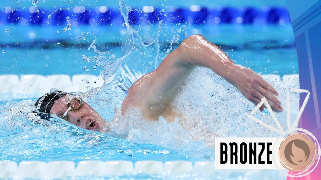 Ireland's Wiffen takes 1500m freestyle bronze as USA's Finke breaks world record