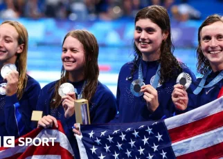 Paris 2024: Katie Ledecky makes US Olympic history, Leon Marchand reaches another final