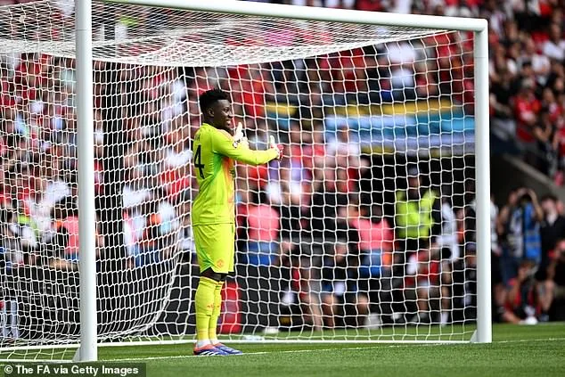 Andre Onana saves just ONE of Man City’s eight penalties after toying with Erling Haaland and Co in the Community Shield shootout – as the Man United goalkeeper’s goal-line antics prove fruitless at Wembley