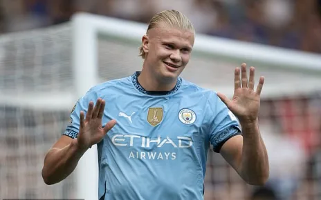 Erling Haaland vents his frustrations at Enzo Fernandez claiming the Chelsea midfielder ‘STAMPED on him’ during Man City’s 2-0 win – and insists ‘I don’t know what he wants!’