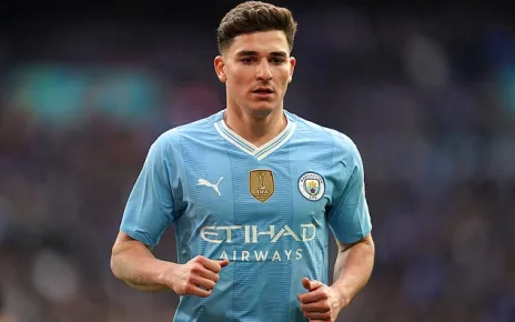 Man City ‘line up shock replacement for Julian Alvarez’ with Scottish Premier League star ‘one of two final candidates’ to fill striker’s boots after £81m move to Atletico Madrid