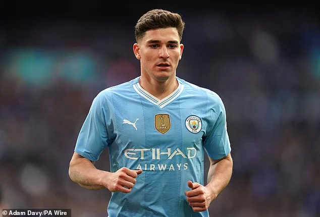 Man City ‘line up shock replacement for Julian Alvarez’ with Scottish Premier League star ‘one of two final candidates’ to fill striker’s boots after £81m move to Atletico Madrid