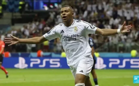 Mbappé scores first Real Madrid goal in Los Blancos' UEFA Super Cup final win