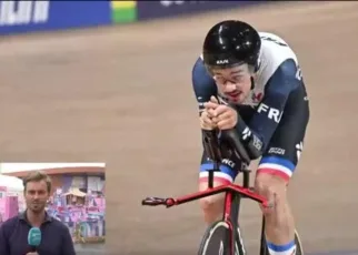 French cyclist Alexandre Léauté wins bronze medal in men's 1000m