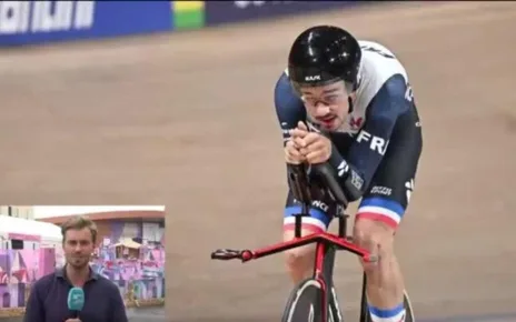 French cyclist Alexandre Léauté wins bronze medal in men's 1000m