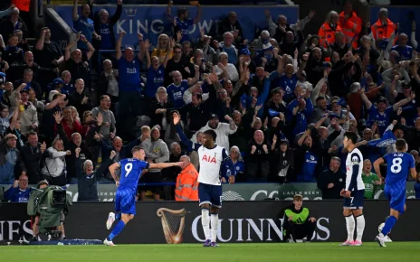 Leicester 1-1 Tottenham: Rodrigo Bentancur stretchered off as Jamie Vardy punishes wasteful Spurs