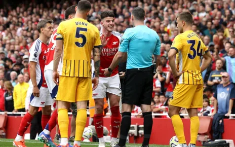 Arsenal vs Brighton LIVE: Premier League result and final score as Declan Rice controversially sent off before Joao Pedro goal