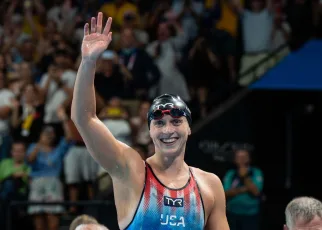 Katie Ledecky Selected As US Women’s Flag Bearer For Closing Ceremony In Paris