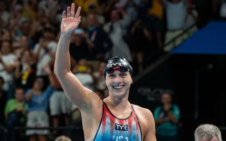 Katie Ledecky Selected As US Women’s Flag Bearer For Closing Ceremony In Paris