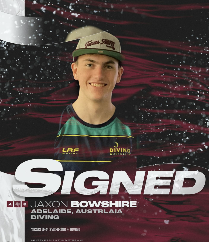 2024 Australian Olympian Jaxon Bowshire to join Texas A&M diving this fall