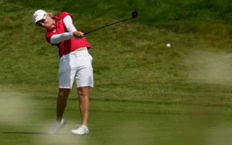 Canadian golfer Alena Sharp tied for 7th after 1st Olympic round, Henderson tied for 30th