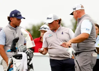 Scott Gutschewski, his two sons razz each other before teeing off in same group at Korn Ferry Tour event