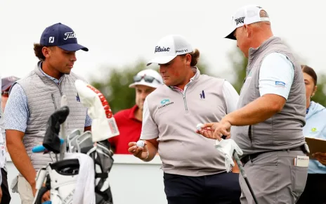 Scott Gutschewski, his two sons razz each other before teeing off in same group at Korn Ferry Tour event