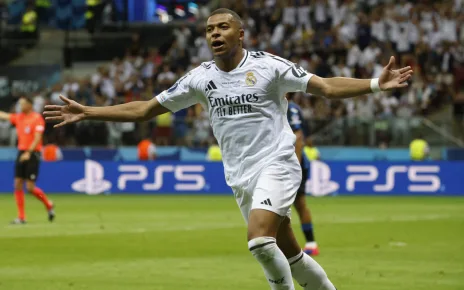 UEFA Super Cup: Kylian Mbappé scores in Real Madrid debut during victory over Atalanta