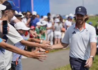 Fleetwood on familiar turf and shares lead as Olympic chase for golf takes shape