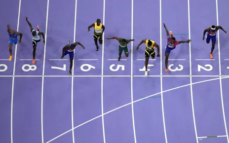 2024 Paris Olympics: See how close the finish was between Noah Lyles and Kishane Thompson in the men’s 100 meters