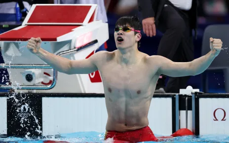 Pan Zhanle sets new world record in the 100-meter freestyle at 2024 Paris Olympics