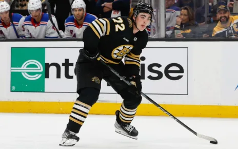 Harrison pushing to break camp with Bruins after getting established as pro