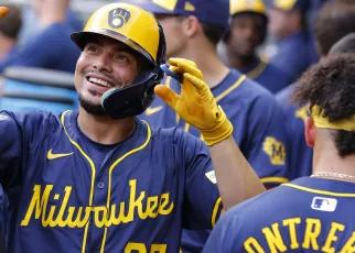 Willy Adames hits 2 homers as Brewers rout Braves