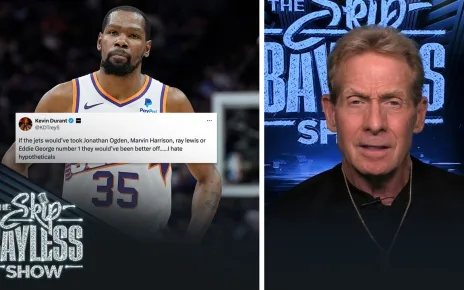 “It was a cheap shot.”  Skip reacts to Kevin Durant firing back at Keyshawn Johnson