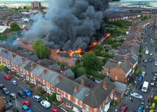 Schoolboy, 12, arrested for ‘arson’ after enormous fire breaks out in Crewe causing hundreds of homes to be evacuated