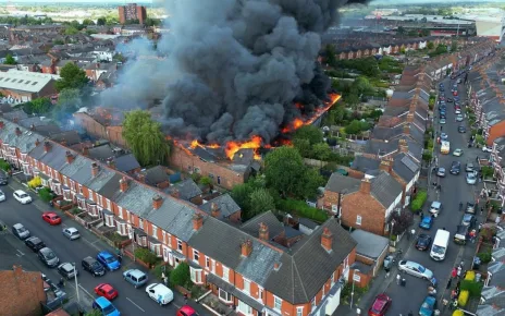 Schoolboy, 12, arrested for ‘arson’ after enormous fire breaks out in Crewe causing hundreds of homes to be evacuated