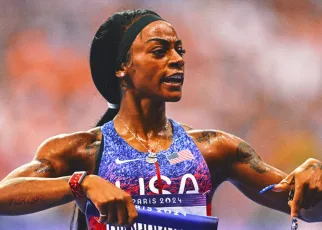 Sha’Carri Richardson rallies U.S. women for gold in Olympic 4×100