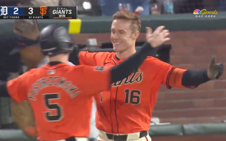 Giants' Mark Canha hits a walkoff sacrifice fly to defeat Tigers, 3-2