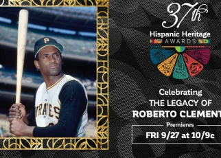 Roberto Clemente receiving Hispanic Heritage Award honor posthumously