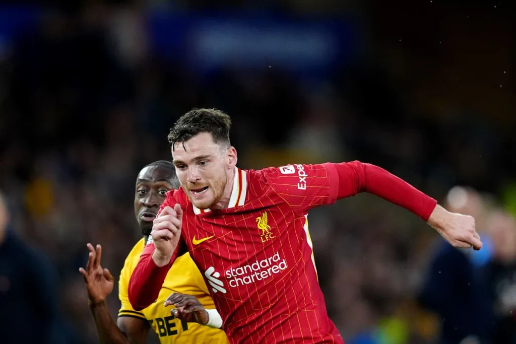 Arne Slot expects Liverpool’s Andrew Robertson to be back in training on Monday