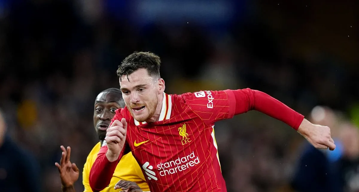 Arne Slot expects Liverpool’s Andrew Robertson to be back in training on Monday