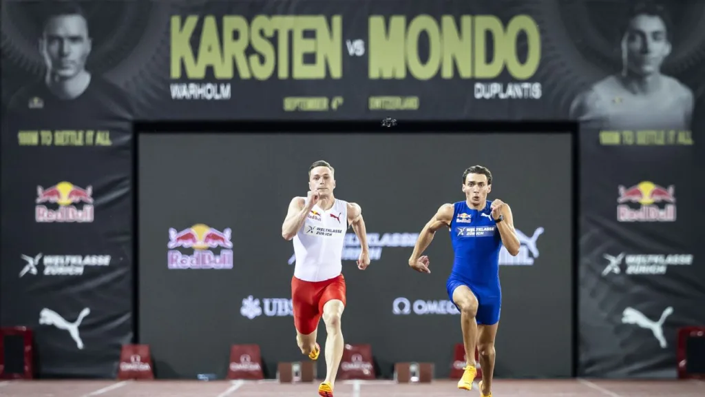 Duplantis runs 100 in 10.37 to beat Warholm in sprint showdown