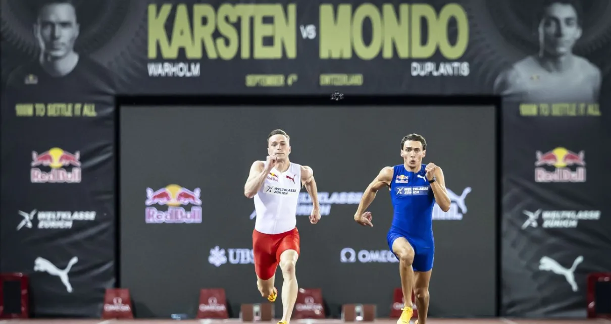 Duplantis runs 100 in 10.37 to beat Warholm in sprint showdown