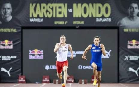 Duplantis runs 100 in 10.37 to beat Warholm in sprint showdown