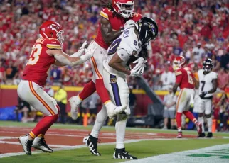 Ravens’ comeback falls a toe short vs. Chiefs