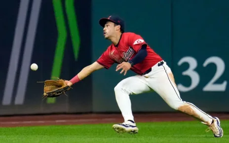 Guardians’ Steven Kwan late scratch vs. Rays, set for tests on back