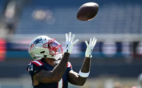 Patriots rookie Ja’Lynn Polk catches first NFL touchdown