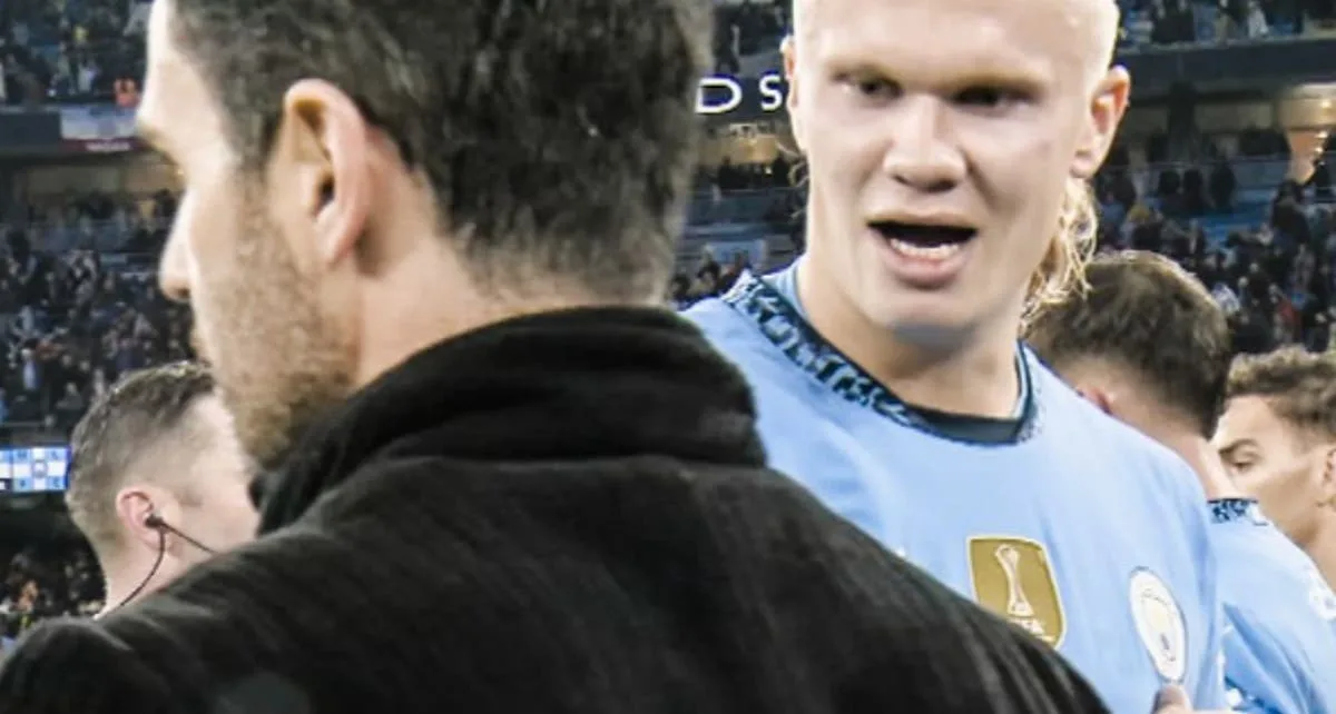 Erling Haaland provokes Mikel Arteta with two-word message during fiery handshake