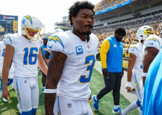 Chargers’ Jim Harbaugh disappointed NFL suspended Derwin James