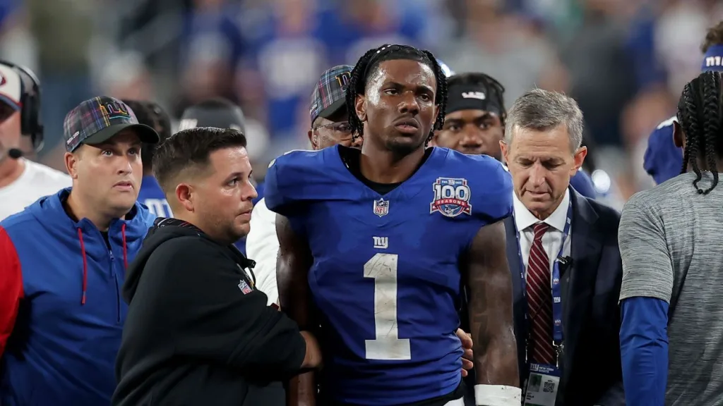 Giants’ Malik Nabers sets record, but suffers concussion vs. Cowboys