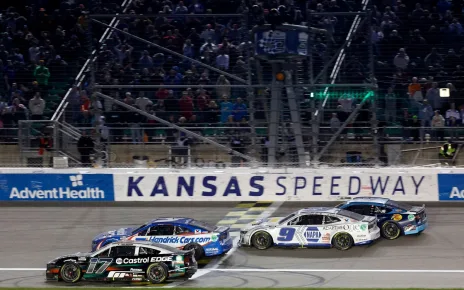 Is Kansas the wildest intermediate track on the NASCAR schedule?