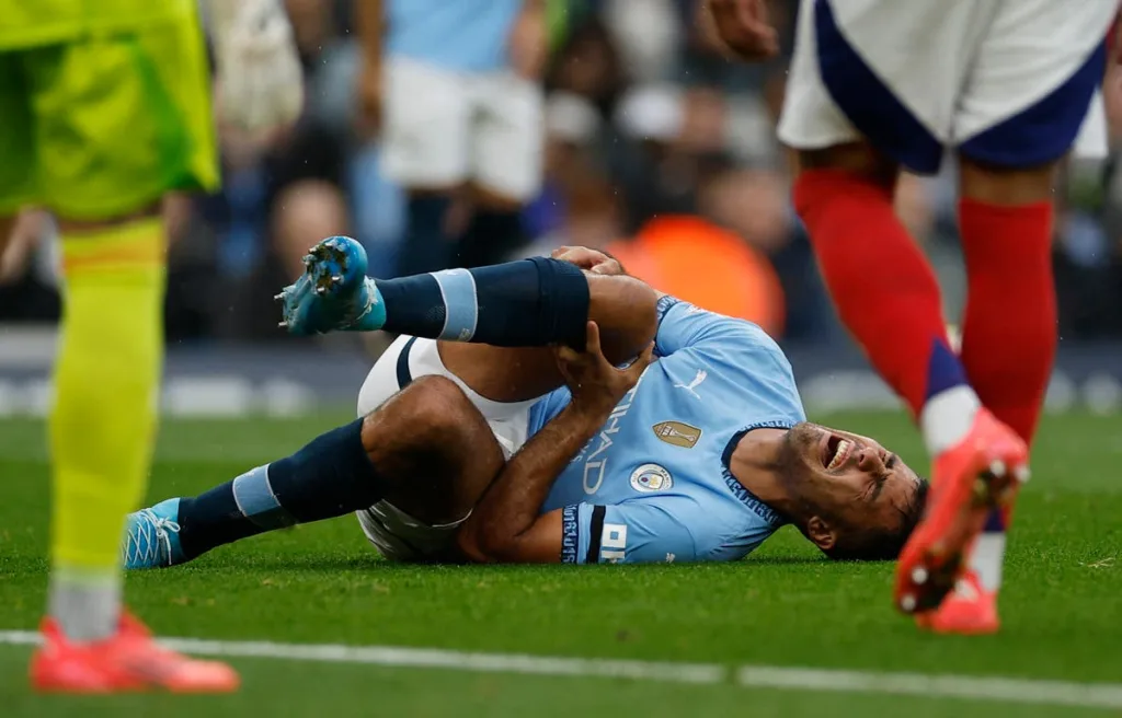 Manchester City rocked by Rodri injury as Spain star limps out of Arsenal clash in pain