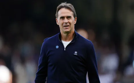 West Ham boss Julen Lopetegui injures calf in frustration during Liverpool loss